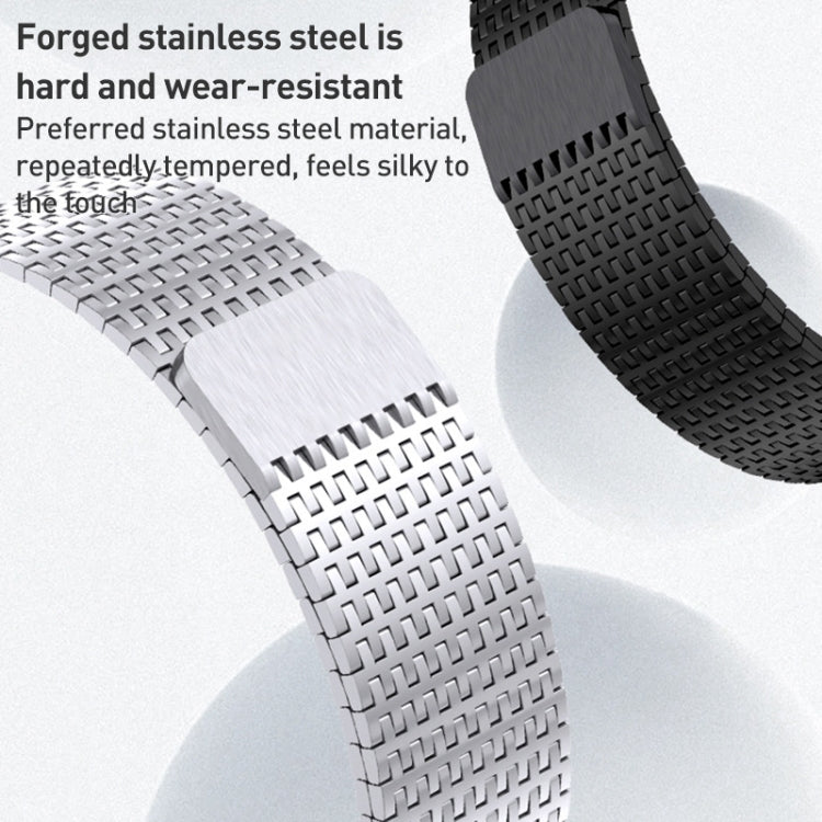 For Apple Watch Series 7 41mm Milanese Loop Magnetic Clasp Stainless Steel Watch Band(Silver) by buy2fix