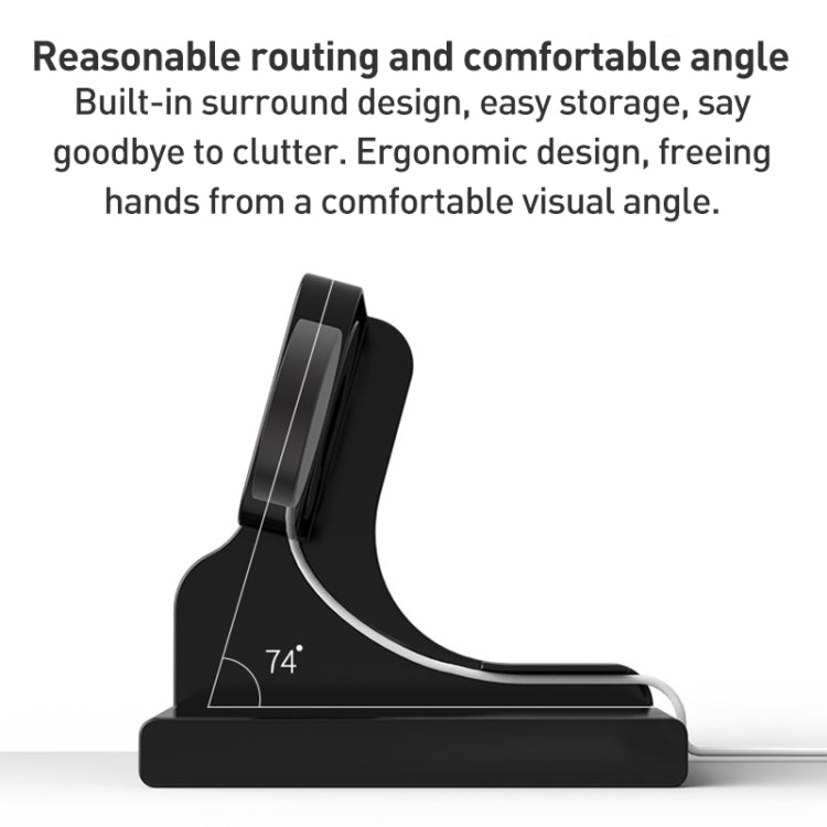 For Apple Watch Series Smart Watch Charging Stand PC Base(Black) by buy2fix