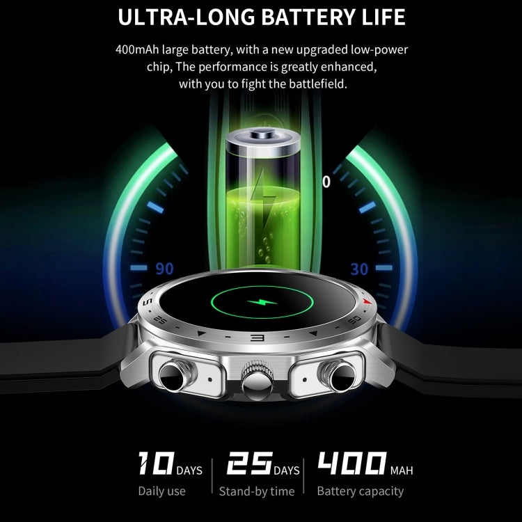 T95 1.52 inch BT5.0 Smart Sport Watch with Earbuds, Support Bluetooth Call / Blood Oxygen / Heart Rate / Blood Pressure Health Monitor(Black) by buy2fix