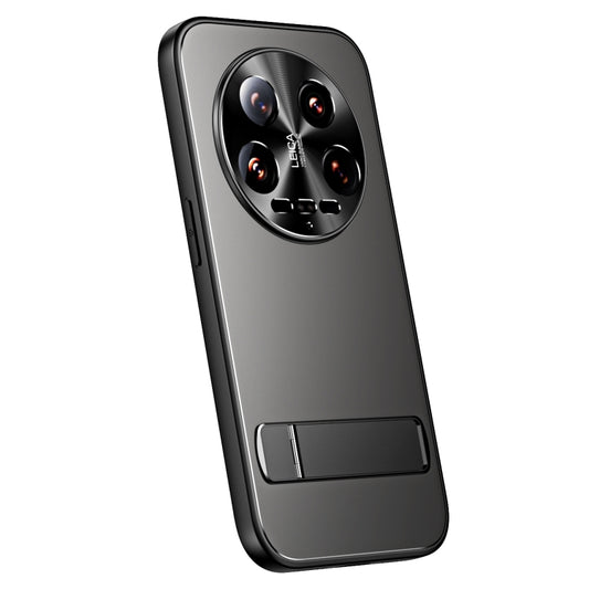For Xiaomi 14 Ultra R-JUST RJ-61 Electroplating Frosted TPU + PC Phone Case with Holder(Grey) - Xiaomi 14 Ultra Cases by R-JUST | Online Shopping UK | buy2fix
