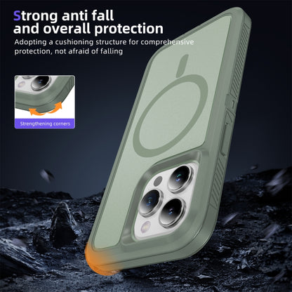 For iPhone 12 Pro Max Guard Magsafe Magnetic Ring Matte Phone Case(Green) by buy2fix