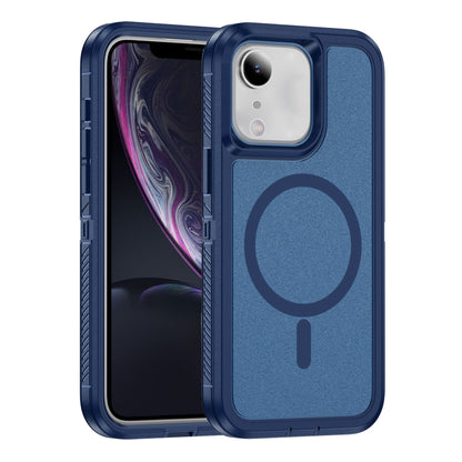 For iPhone 11 / XR Guard Magsafe Magnetic Ring Matte Phone Case(Royal Blue) by buy2fix