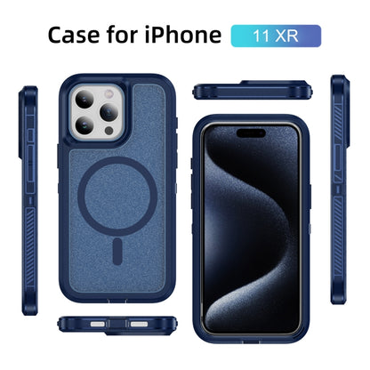 For iPhone 11 / XR Guard Magsafe Magnetic Ring Matte Phone Case(Royal Blue) by buy2fix