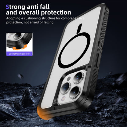 For iPhone 11 / XR Guard Magsafe Magnetic Ring Matte Phone Case(Black+Transparent) by buy2fix