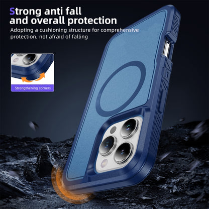 For iPhone 16 Pro Guard Magsafe Magnetic Ring Matte Phone Case(Royal Blue) by buy2fix