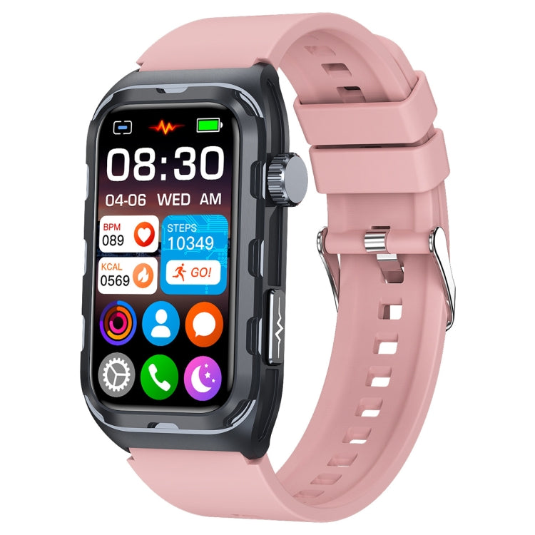 TK79 1.47 inch IP68 Waterproof Smart Watch, Support ECG / Blood Glucose / Blood Oxygen Monitoring / Uric Acid(Pink) by buy2fix