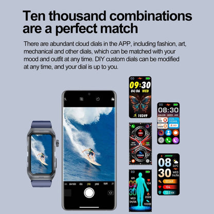 TK79 1.47 inch IP68 Waterproof Smart Watch, Support ECG / Blood Glucose / Blood Oxygen Monitoring / Uric Acid(Black) by buy2fix