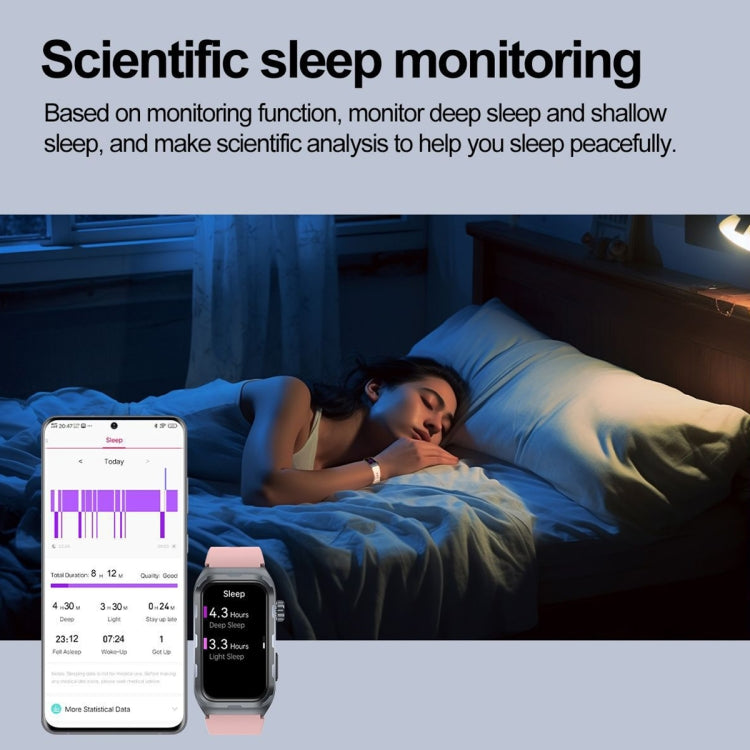 TK79 1.47 inch IP68 Waterproof Smart Watch, Support ECG / Blood Glucose / Blood Oxygen Monitoring / Uric Acid(Black) by buy2fix