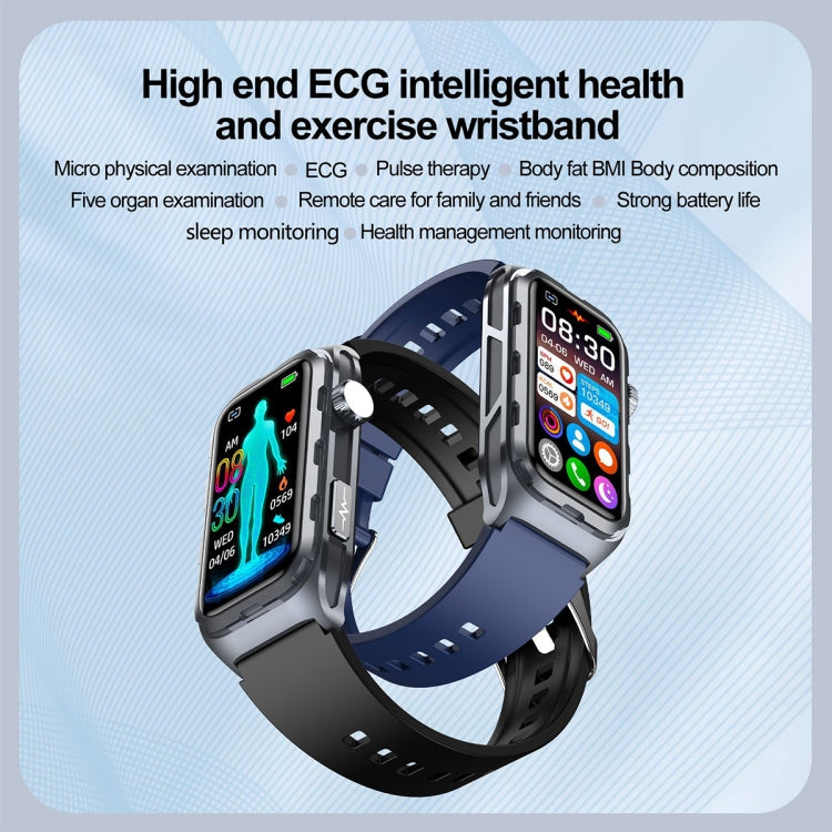 TK79 1.47 inch IP68 Waterproof Smart Watch, Support ECG / Blood Glucose / Blood Oxygen Monitoring / Uric Acid(Pink) by buy2fix