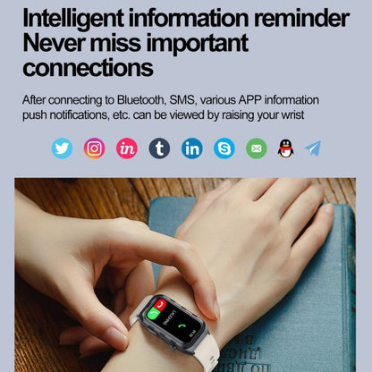 TK79 1.47 inch IP68 Waterproof Smart Watch, Support ECG / Blood Glucose / Blood Oxygen Monitoring / Uric Acid(Beige) by buy2fix