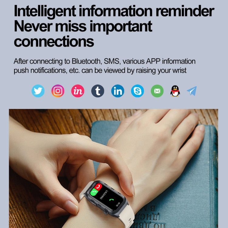 TK79 1.47 inch IP68 Waterproof Smart Watch, Support ECG / Blood Glucose / Blood Oxygen Monitoring / Uric Acid(Black) by buy2fix