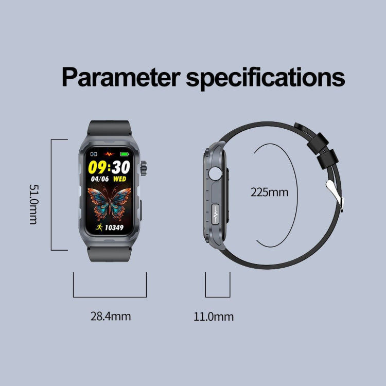 TK79 1.47 inch IP68 Waterproof Smart Watch, Support ECG / Blood Glucose / Blood Oxygen Monitoring / Uric Acid(Pink) by buy2fix