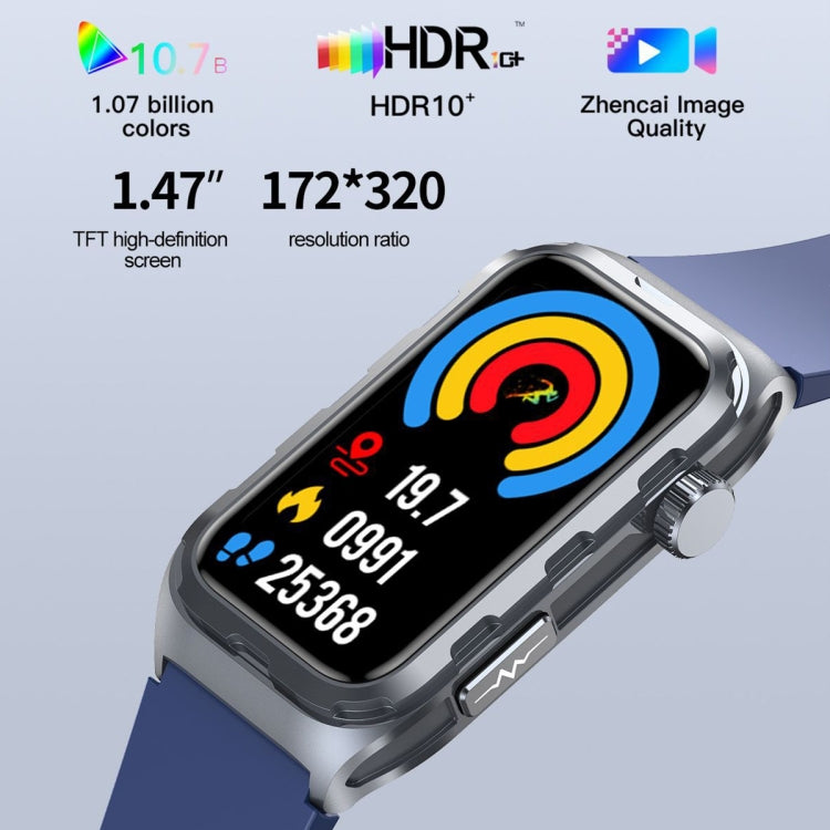 TK79 1.47 inch IP68 Waterproof Smart Watch, Support ECG / Blood Glucose / Blood Oxygen Monitoring / Uric Acid(Pink) by buy2fix