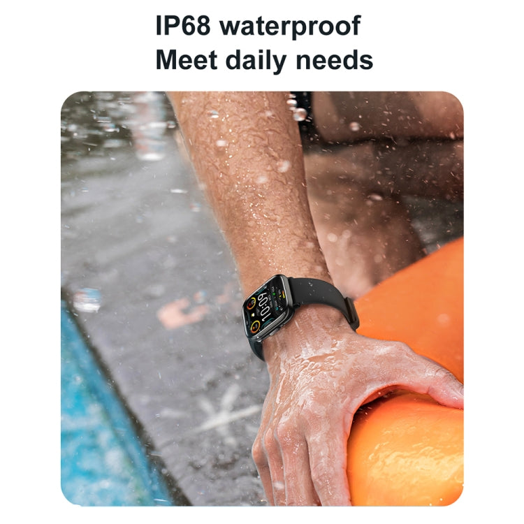 HD12 1.75 inch IP68 Waterproof Smart Watch, Support Blood Oxygen Monitoring(Black) by buy2fix