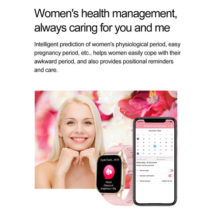T98 2.04 inch IP68 Waterproof Bluetooth Call Smart Watch, Support Blood Oxygen Monitoring(Pink) by buy2fix