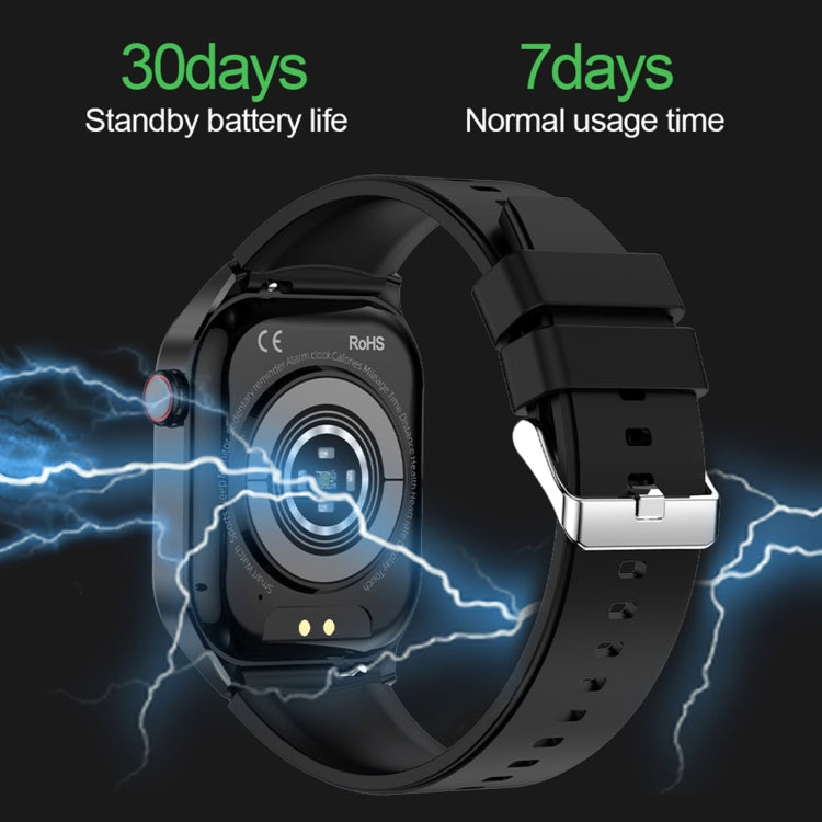 T98 2.04 inch IP68 Waterproof Bluetooth Call Smart Watch, Support Blood Oxygen Monitoring(Black) by buy2fix