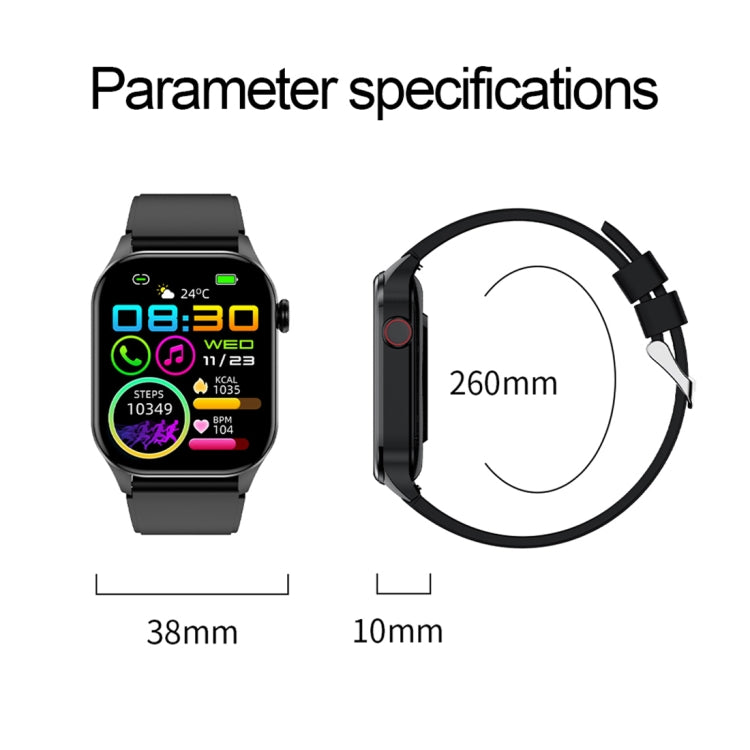 T98 2.04 inch IP68 Waterproof Bluetooth Call Smart Watch, Support Blood Oxygen Monitoring(Black) by buy2fix