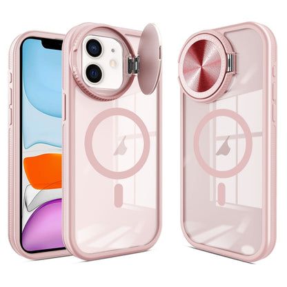 For iPhone 11 Round Camshield MagSafe TPU Hybrid PC Phone Case(Pink) by buy2fix