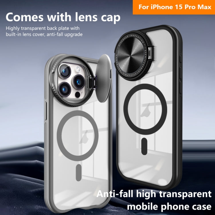 For iPhone 14 Round Camshield MagSafe TPU Hybrid PC Phone Case(Blue) by buy2fix