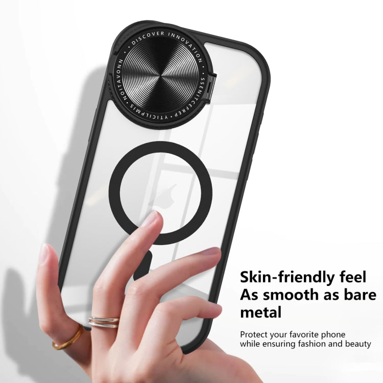 For iPhone 11 Pro Max Round Camshield MagSafe TPU Hybrid PC Phone Case(Black) by buy2fix