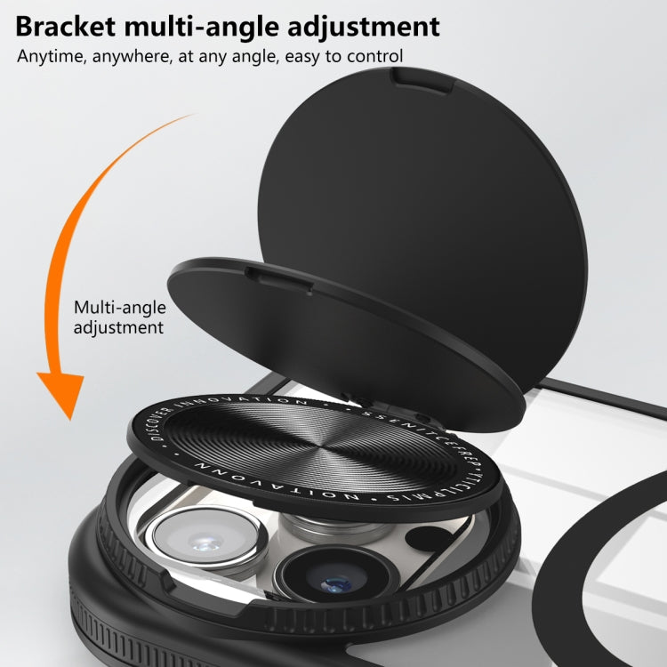 For iPhone 11 Pro Max Round Camshield MagSafe TPU Hybrid PC Phone Case(Purple) by buy2fix