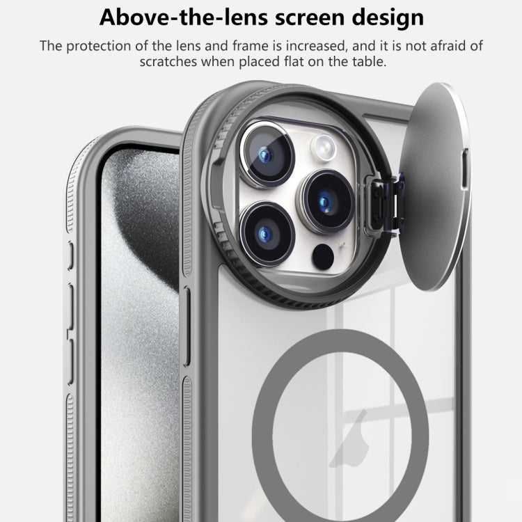 For iPhone 11 Pro Max Round Camshield MagSafe TPU Hybrid PC Phone Case(Black) by buy2fix