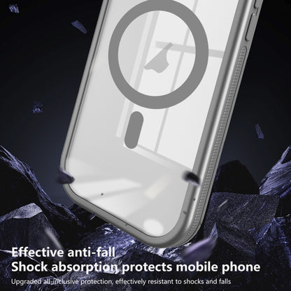 For iPhone 11 Round Camshield MagSafe TPU Hybrid PC Phone Case(Grey) by buy2fix