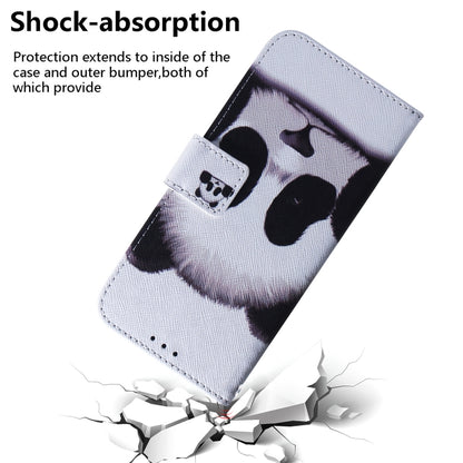 For Google Pixel 9 Pro Coloured Drawing Flip Leather Phone Case(Panda) by buy2fix
