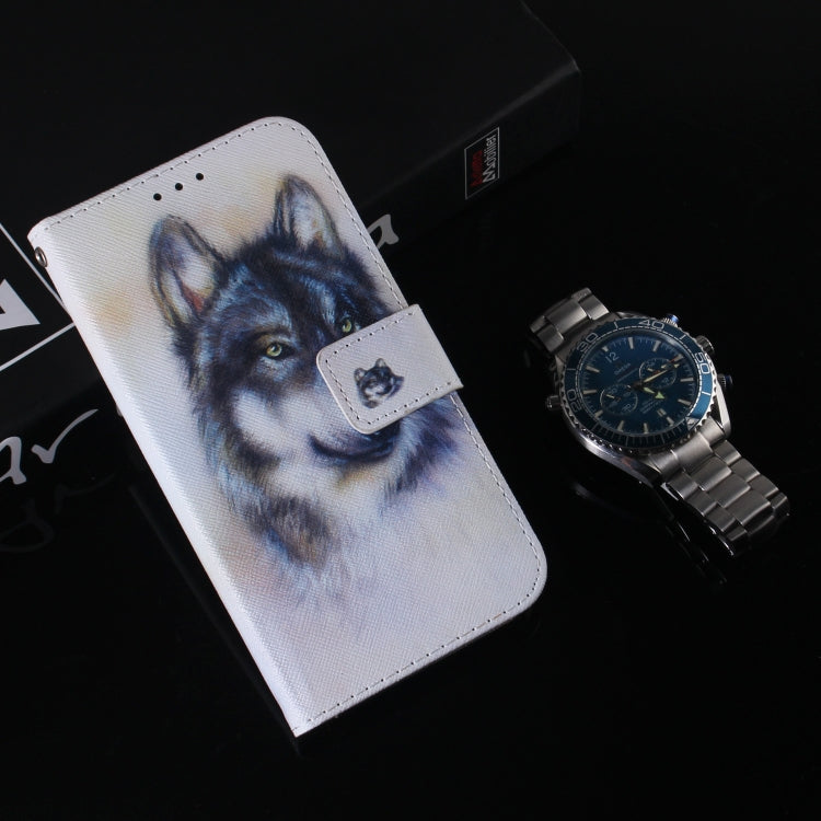For Google Pixel 9 Coloured Drawing Flip Leather Phone Case(White Wolf) by buy2fix