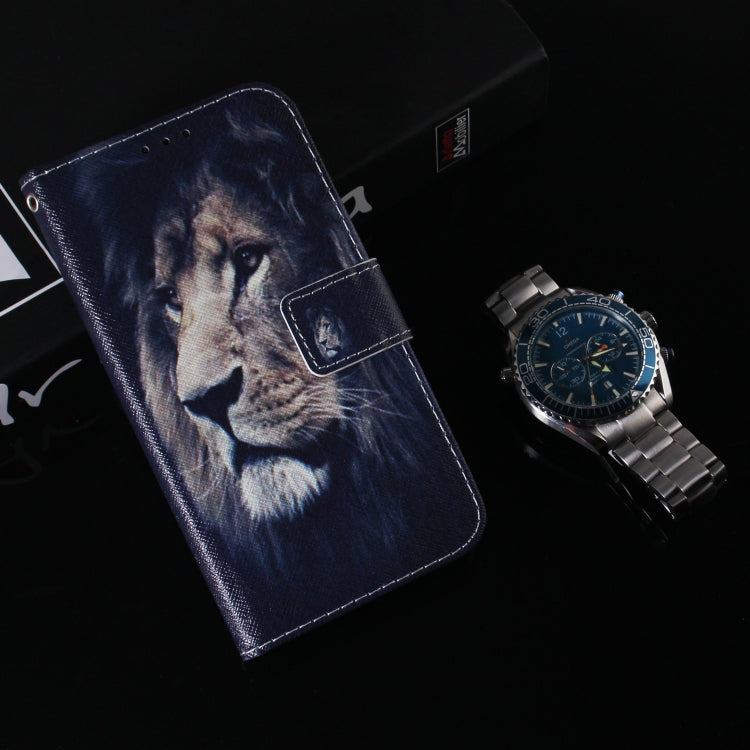 For Google Pixel 9 Coloured Drawing Flip Leather Phone Case(Lion) by buy2fix