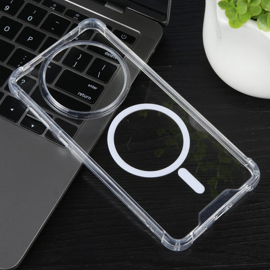 For Huawei Mate 60 / 60 Pro+ Four-corner Airbag TPU Hybrid PC Magsafe Phone Case(Transparent) - Huawei Cases by buy2fix | Online Shopping UK | buy2fix