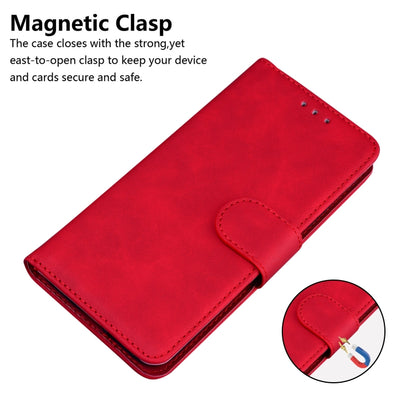 For Google Pixel 9 Pro Skin Feel Pure Color Flip Leather Phone Case(Red) by buy2fix
