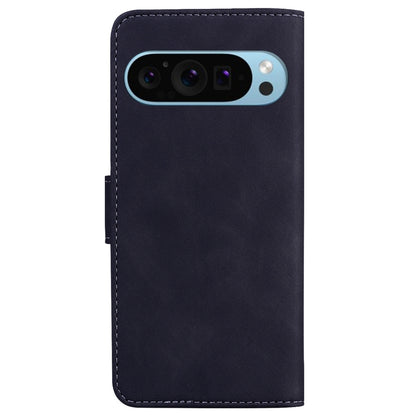 For Google Pixel 9 Pro Skin Feel Pure Color Flip Leather Phone Case(Black) by buy2fix