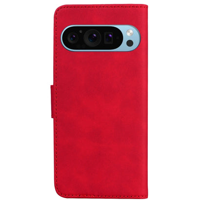 For Google Pixel 9 Skin Feel Pure Color Flip Leather Phone Case(Red) by buy2fix
