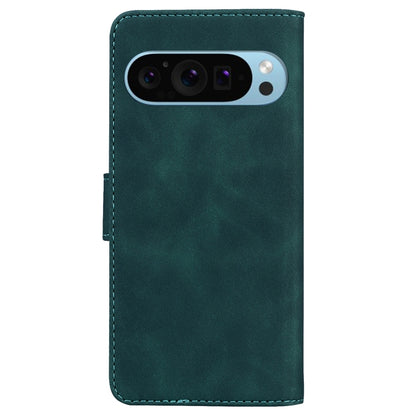 For Google Pixel 9 Skin Feel Pure Color Flip Leather Phone Case(Green) by buy2fix