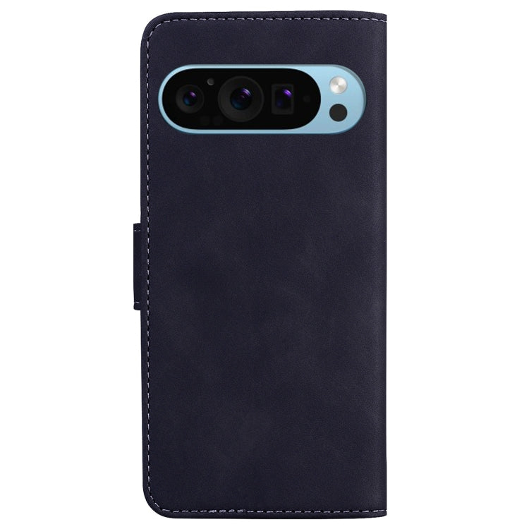 For Google Pixel 9 Skin Feel Pure Color Flip Leather Phone Case(Black) by buy2fix