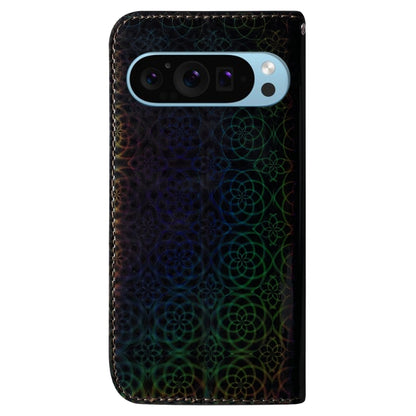 For Google Pixel 9 Pro Colorful Magnetic Buckle Leather Phone Case(Black) by buy2fix