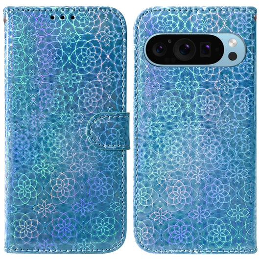 For Google Pixel 9 Colorful Magnetic Buckle Leather Phone Case(Blue) by buy2fix