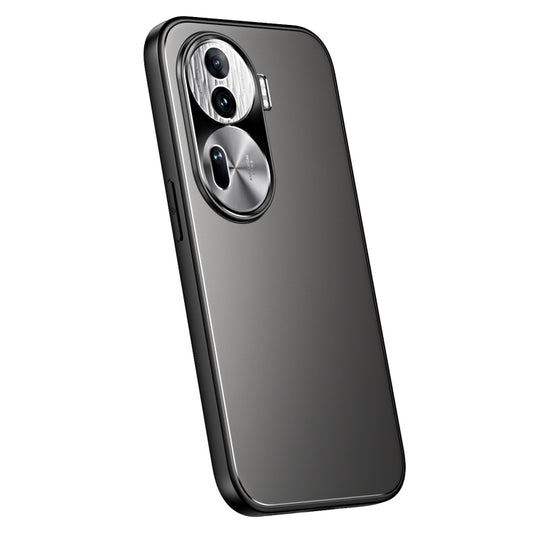 For OPPO Reno11 Global R-JUST RJ-61 Electroplating Frosted TPU + PC Phone Case(Grey) - OPPO Cases by R-JUST | Online Shopping UK | buy2fix