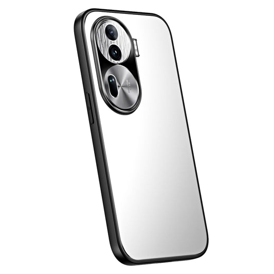 For OPPO Reno11 Global R-JUST RJ-61 Electroplating Frosted TPU + PC Phone Case(Silver) - OPPO Cases by R-JUST | Online Shopping UK | buy2fix