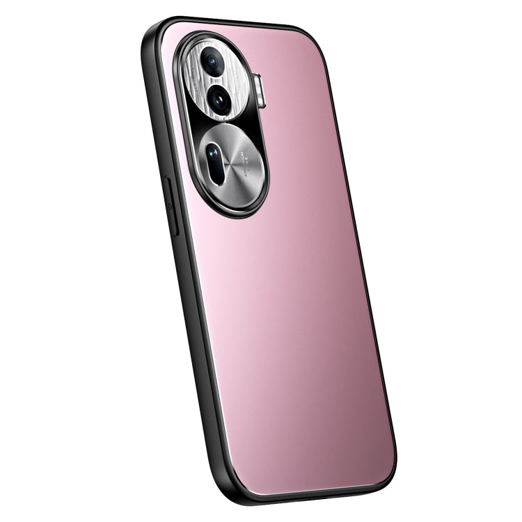 For OPPO Reno11 Global R-JUST RJ-61 Electroplating Frosted TPU + PC Phone Case(Pink) - OPPO Cases by R-JUST | Online Shopping UK | buy2fix