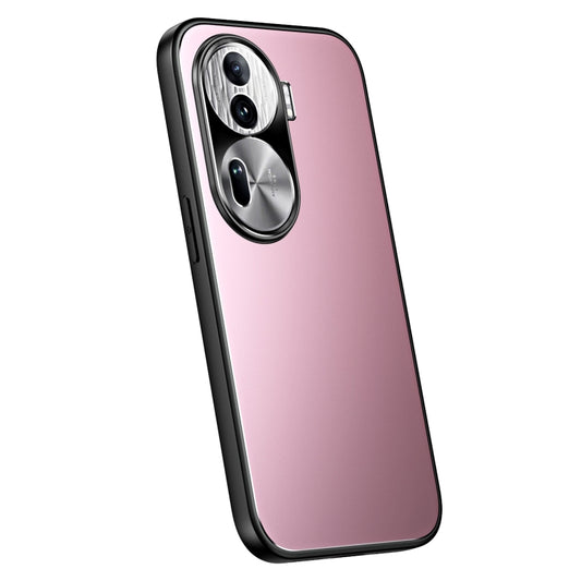 For OPPO Reno11 Global R-JUST RJ-61 Electroplating Frosted TPU + PC Phone Case(Pink) - OPPO Cases by R-JUST | Online Shopping UK | buy2fix