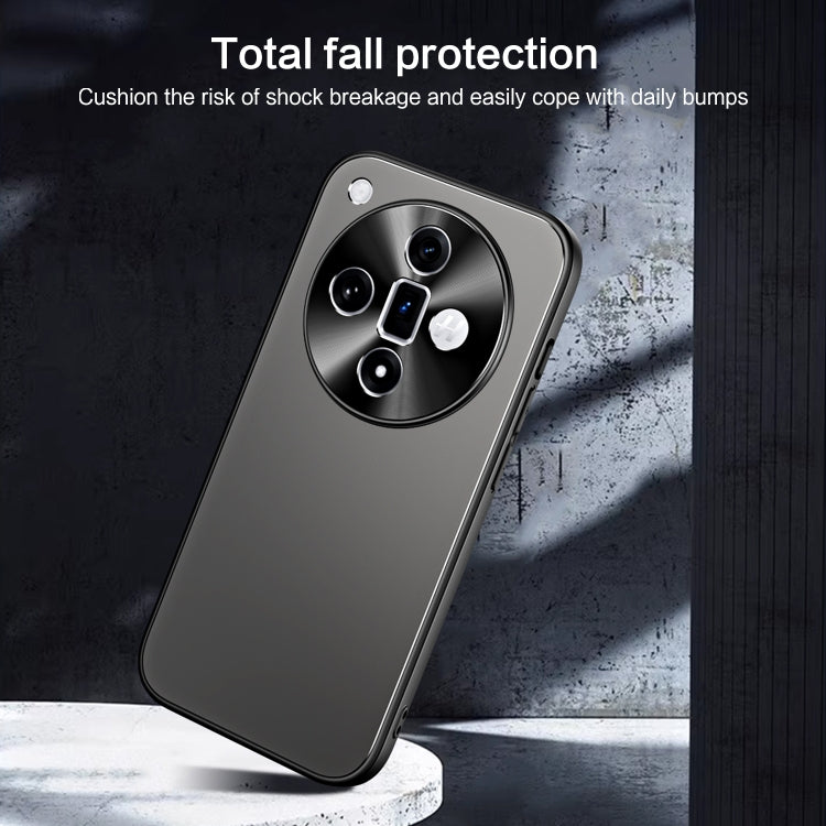 For OPPO Find X7 R-JUST RJ-61 Electroplating Frosted TPU + PC Phone Case(Blue) - OPPO Cases by R-JUST | Online Shopping UK | buy2fix