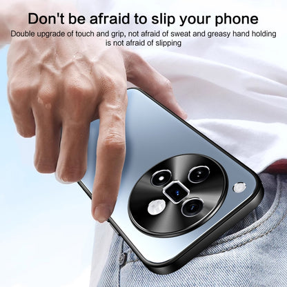 For OPPO Find X7 R-JUST RJ-61 Electroplating Frosted TPU + PC Phone Case(Blue) - OPPO Cases by R-JUST | Online Shopping UK | buy2fix