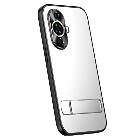 For Huawei nova 11 Pro R-JUST RJ-61 Electroplating Frosted TPU + PC Phone Case with Holder(Silver)