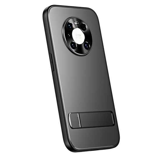 For Huawei Mate 40 Pro R-JUST RJ-61 Electroplating Frosted TPU + PC Phone Case with Holder(Grey)