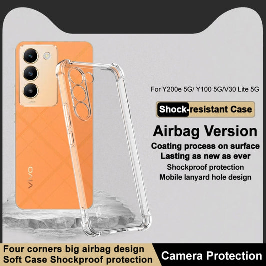 For vivo Y200e 5G Global / Y100 5G IDN imak Shockproof Airbag TPU Phone Case(Transparent) - vivo Cases by imak | Online Shopping UK | buy2fix