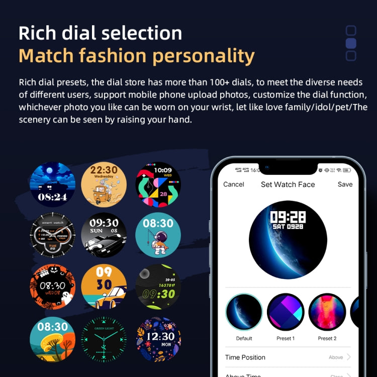 LOKMAT ATTACK Pro 1.39 inch BT5.1 Smart Sport Watch, Support Bluetooth Call / Sleep / Heart Rate / Blood Pressure Health Monitor(Blue Black) by buy2fix