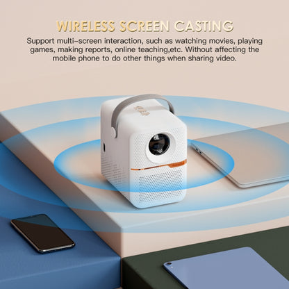 GXMO P10 Android 10 OS HD Portable WiFi Projector, Plug Type:UK Plug(White) - Mini Projector by GXMO | Online Shopping UK | buy2fix