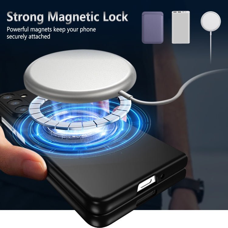 For Samsung Galaxy Z Fold3 5G 360 Degree Rotating Holder MagSafe PC Full Coverage Shockproof Phone Case(Black) by buy2fix